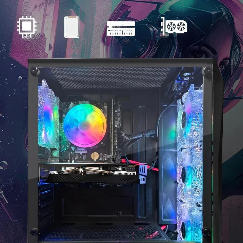 Gaming PC Computer Desktop, Radeon RX 580 16G GDDR5, Core i5-9400F up to 4.1GHz