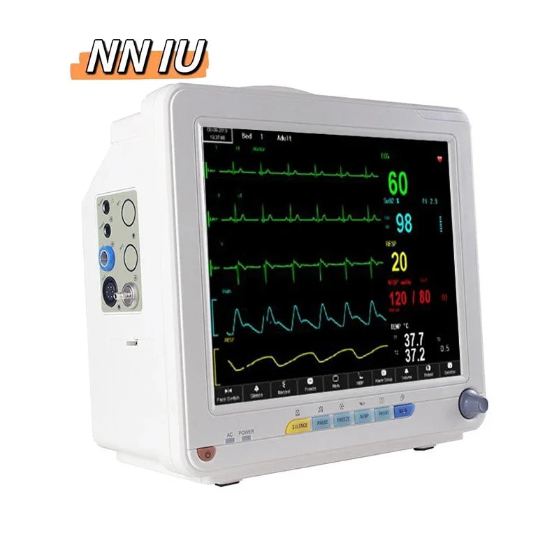 12 inch multiparameter Patient Monitor TFT 12" screen human/ animal veterinary 6 parameter optional for capnograph ETCO2 IBP