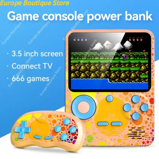 2025 G6 Game Console 3.5 Inch Screen Handheld Portable Support 2 Players Video Gaming Machine for Kids