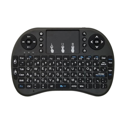 Backlit English Russian Arabic Spain Hebrew  2.4G Air Mouse Android TV Box PC i8 Mini Wireless Keyboard Remote Touchpad