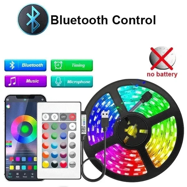 Led Lights For Bedroom Bluetooth Wifi App Remote Control Rgb Led Light Strip 5050 Rgb Usb 5V Led Tape Tv Backlight Room Lighting