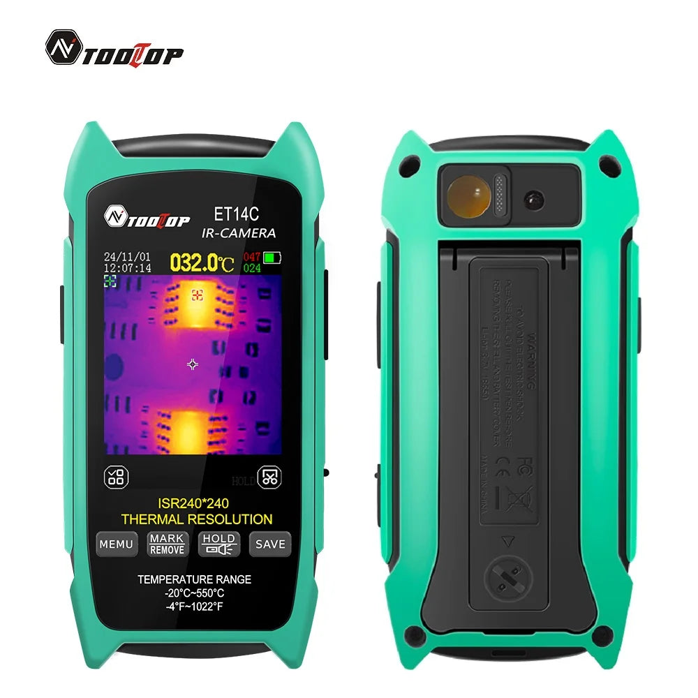 TOOLTOP ET14C -20~550℃ Thermal Imaging Camera ISR 240x240 Peixls Optional Macro Lens Building Thermal Imager Pipe HVAC Inspect