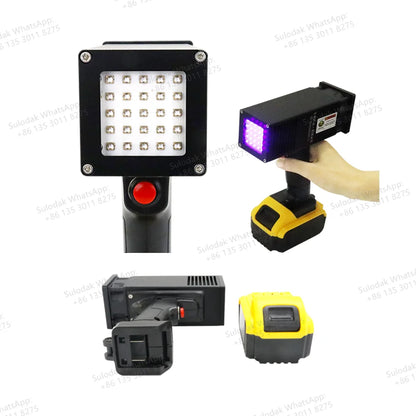 Rechargeable portable UV LED lamp Detection car paint curing sheet metal gray flaw detection