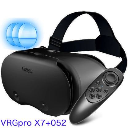 VRG Pro X7 3D Helmet Virtual Reality VR Glasses Smartphone Lense With Controller Headphone For 5 To 7 Inches Blue Light Glasses