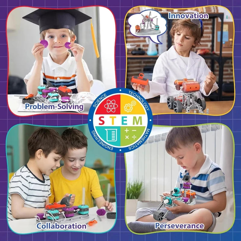 Kids DIY Science Experiment Electronic Building Blocks - Circuit Physics Toy, Exercise Children's Thinking Ability