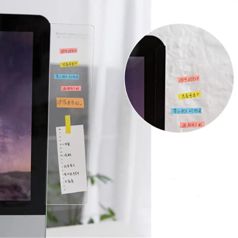 Computer Monitor Notes Monitor Message Board Screen Memo Board Computer Sticky Note Holder Message Memo Panel for Office