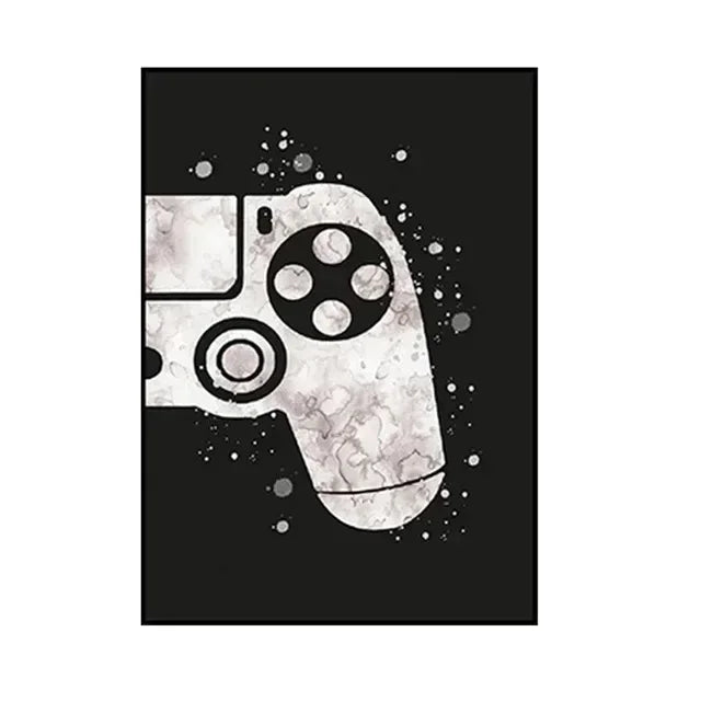 Game Gaming Room Gamepad Abstract Posters and Prints Wall Art Canvas Paintings Pictures Gamer Gift for Boys Children Room Decor