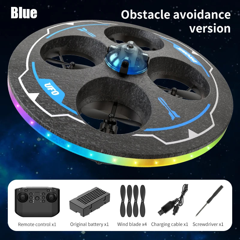 Drone with Camera Foam UAV Ufo Intelligent Obstacle Avoidance Aerial Aircraft Mini RC Helicopter Dron Toys for Kids Christmas