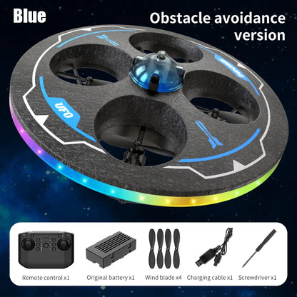 Drone with Camera Foam UAV Ufo Intelligent Obstacle Avoidance Aerial Aircraft Mini RC Helicopter Dron Toys for Kids Christmas