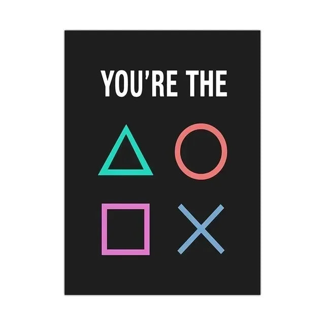 Game Gaming Room Gamepad Abstract Posters and Prints Wall Art Canvas Paintings Pictures Gamer Gift for Boys Children Room Decor