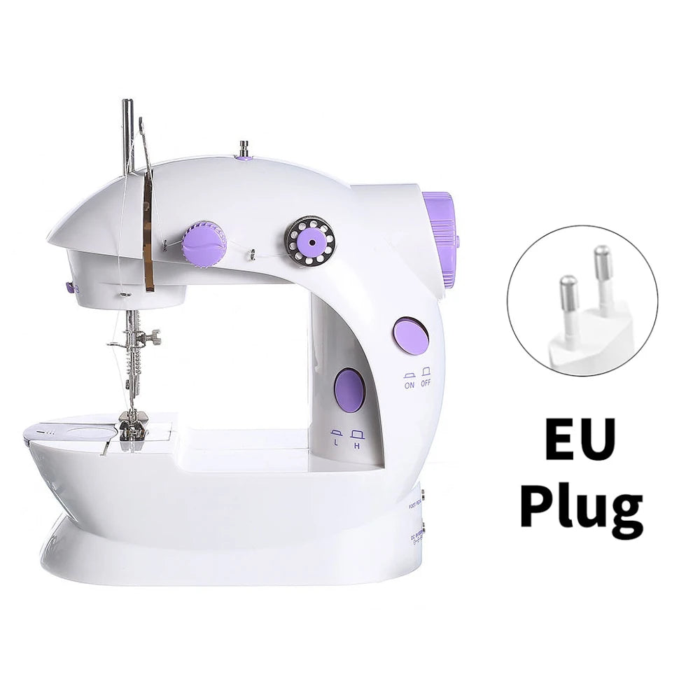 Household 202Mini Sewing Machines Handheld Sewing Machine Light and Speed Control for Beginner DIY Home Sewing Accessories