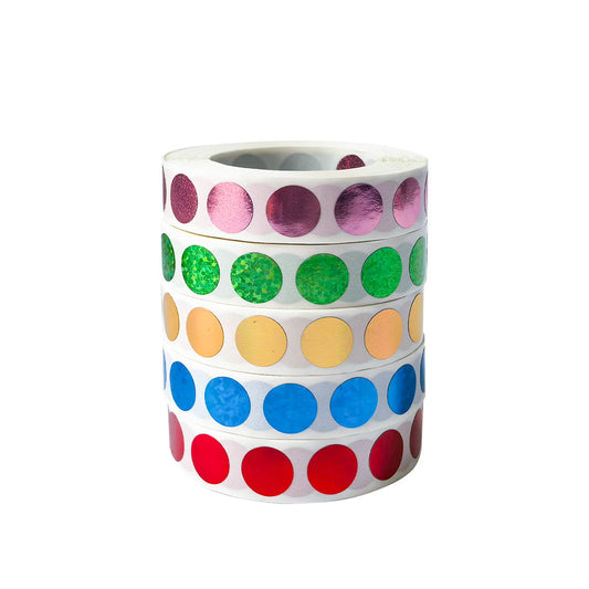 Scratch Off Stickers 12*12mm Round Holographic Laser Color Metallic Hologram game Scratch Sticker Scratch Off  Card