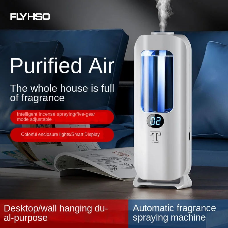 Automatic Aromatherapy Machine And Air Humidifier With Digital Display And Colored Lights -Machine Office Home, And Bathroom