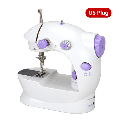 Household Sewing Machine Portable Electric Sewing Machines with Light and Speed Control for Beginner DIY Home Sewing Accessories