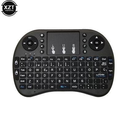 Backlit English Russian Arabic Spain Hebrew  2.4G Air Mouse Android TV Box PC i8 Mini Wireless Keyboard Remote Touchpad