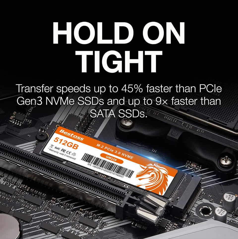 Bestoss M2 NVME SSD Speed 2000MB/s 128GB 256GB 512GB 1TB M.2 PCIe 3.0 Solid State Drives for Notebook