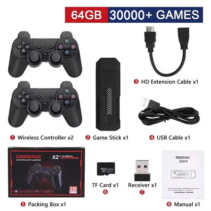 GD10 Pro X2 Plus 4K Game Player 256G/128G/64G Retro Video Console Wireless Controller Multi-Emulator TV Gaming Kids Gift