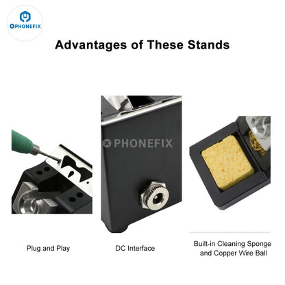 Universal C210 C245 C115 Soldering Iron Stand Solder Handle Bracket Welding Tools Rapid Metal Sleeper Base for JBC Aifen Aixun