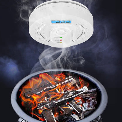 Smart Carbon Monoxide Detector Alarm Sound Warning LCD Digital Display Home Indoor Real-Time CO Monitor Poisoning CO Gas Monitor