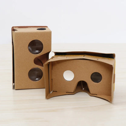 Cardboard For Virtual Reality Glass DIY Ultra Clear Viewing 3D VR Glasses Movies For iPhone SmartPhone Headset Home Film Device