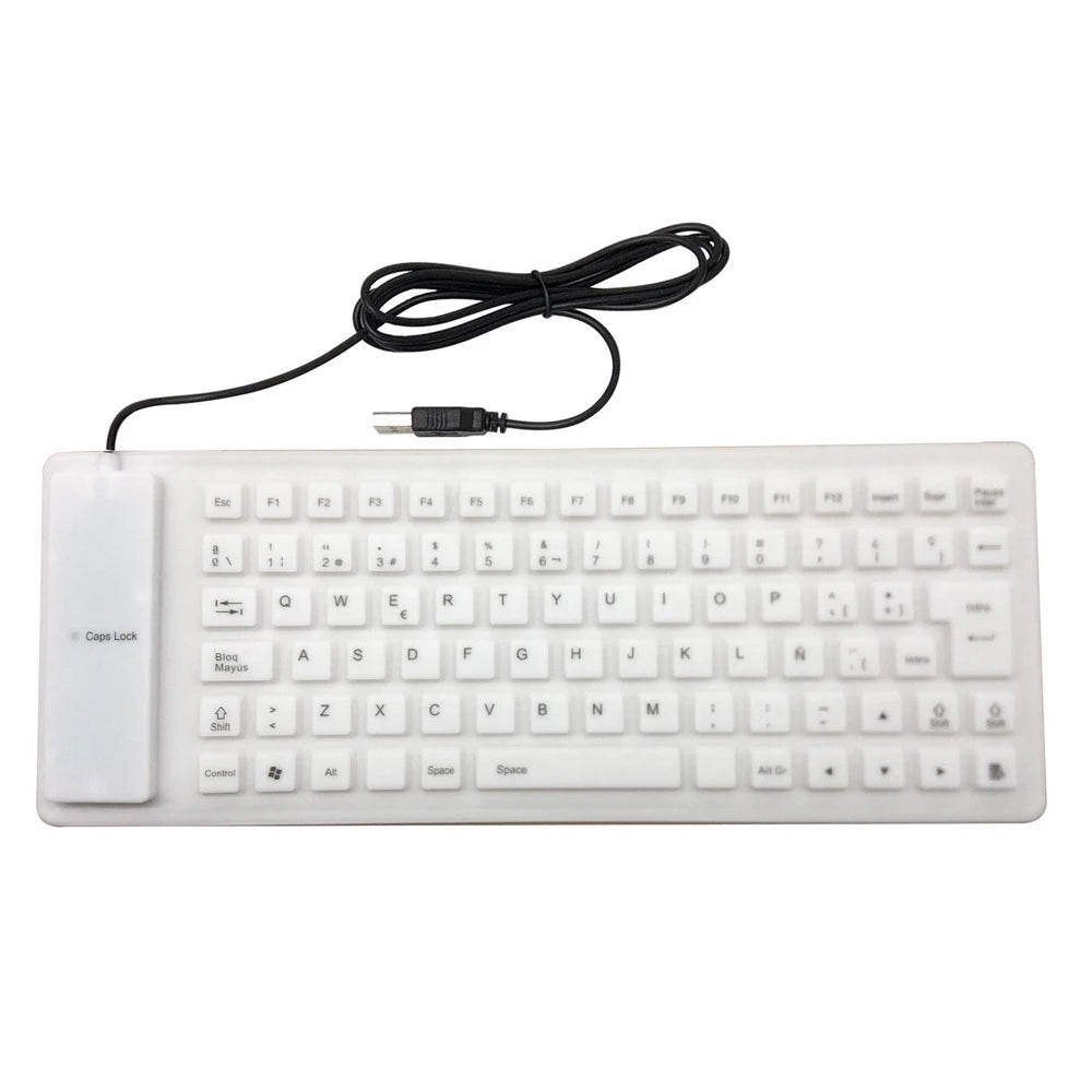 Portable Mini Keyboard 85 Keys Flexible Waterproof Soft Silicone Gaming Keyboard Laptop Foldable Wired USB Keyboard for MacBook