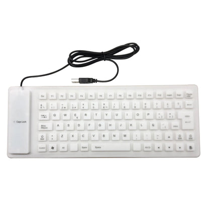 Portable Mini Keyboard 85 Keys Flexible Waterproof Soft Silicone Gaming Keyboard Laptop Foldable Wired USB Keyboard for MacBook