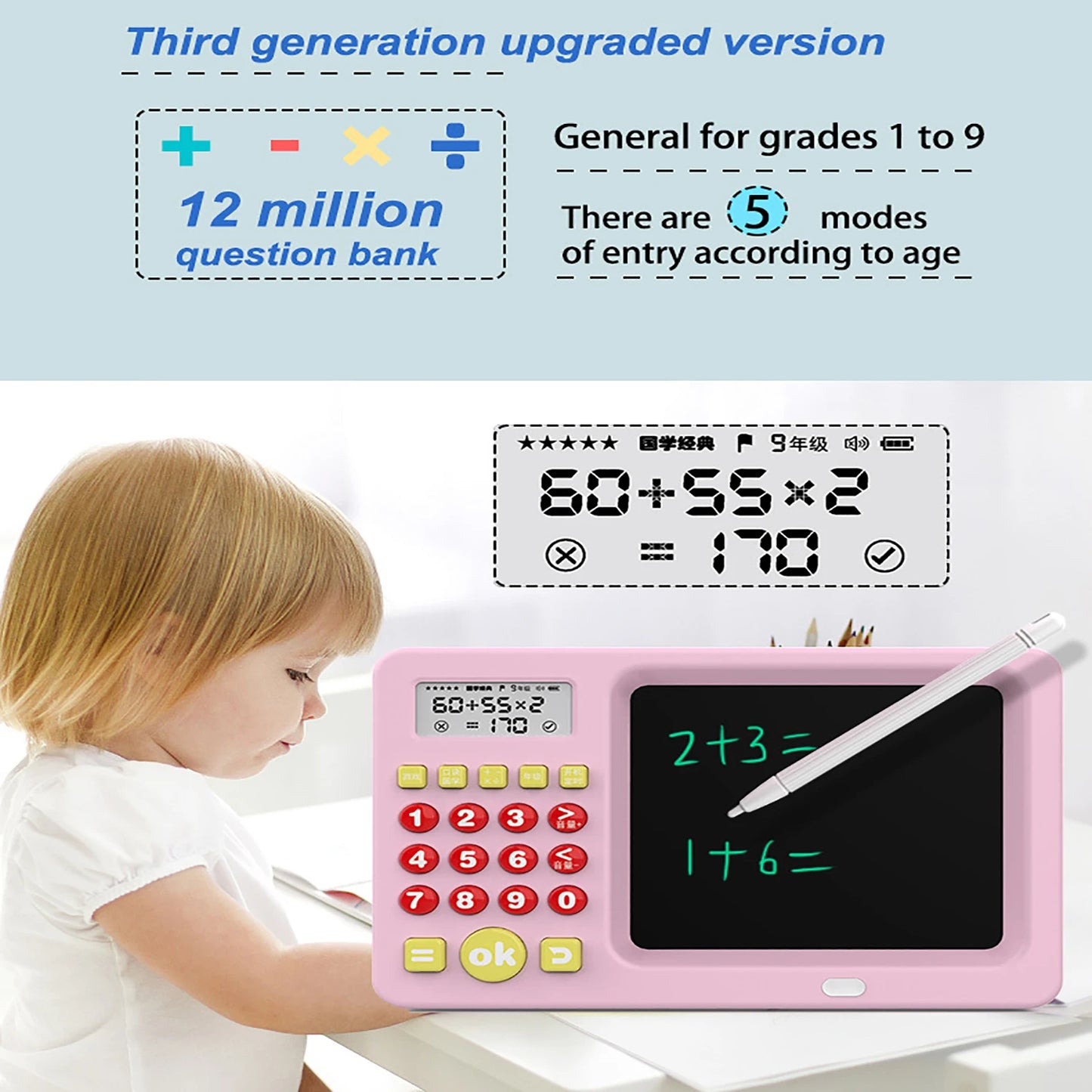 Electronic LCD Writing Board , Children's Writing Board, Gifts for CHILDREN'S Birthdays, Halloween, Christmas, and Easter