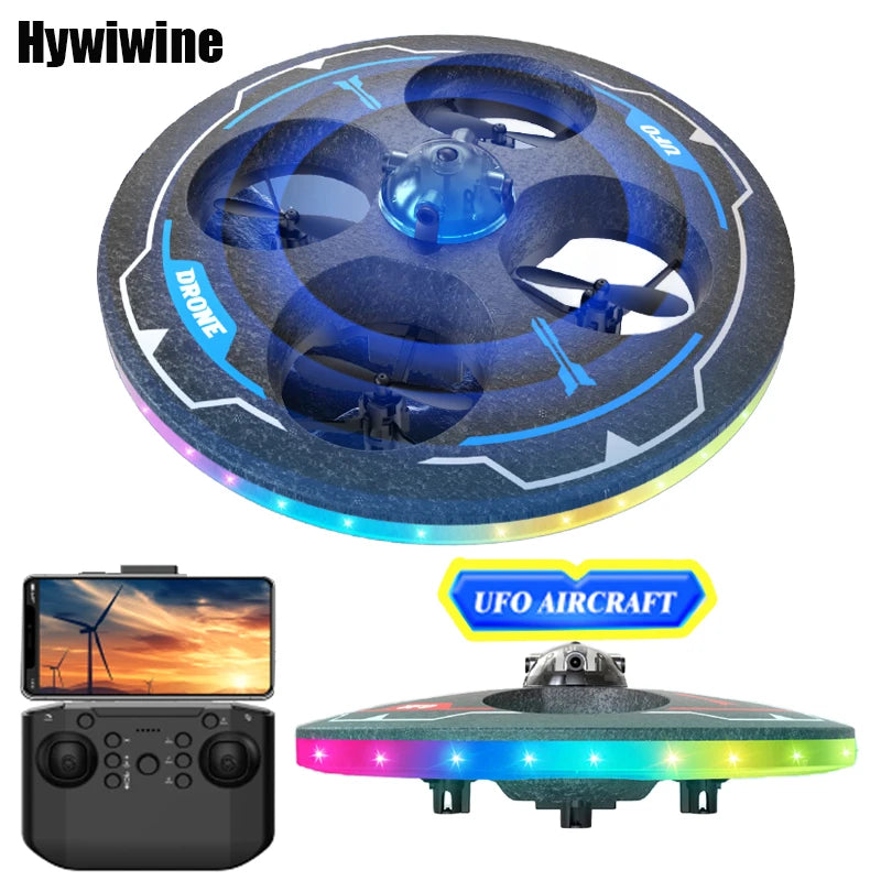 Drone with Camera Foam UAV Ufo Intelligent Obstacle Avoidance Aerial Aircraft Mini RC Helicopter Dron Toys for Kids Christmas